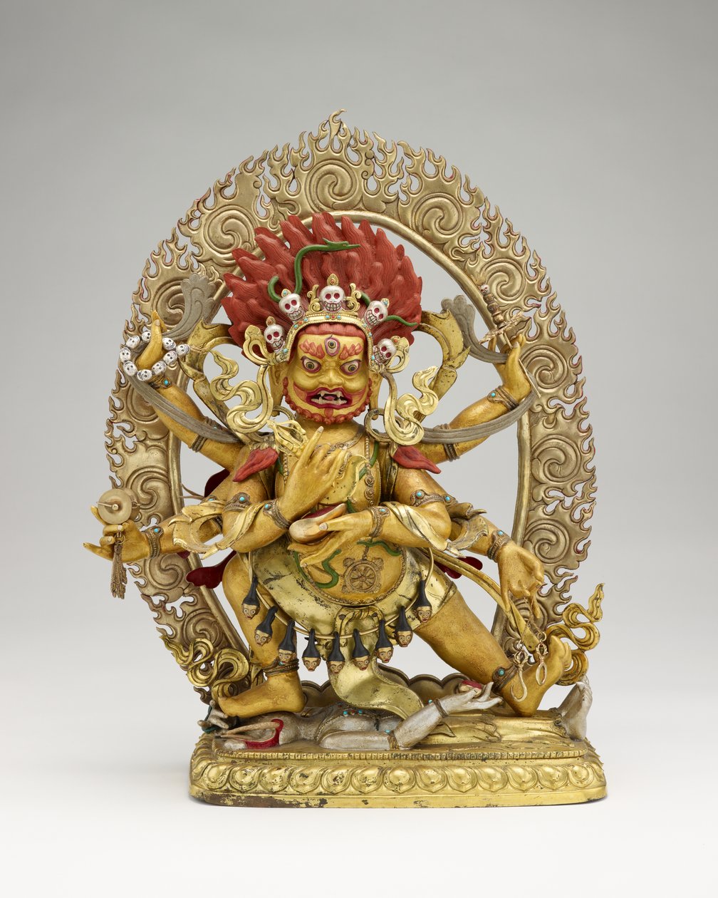 Mahakala sześcioramienna, druga połowa XVIII wieku autorstwa Mongolian School