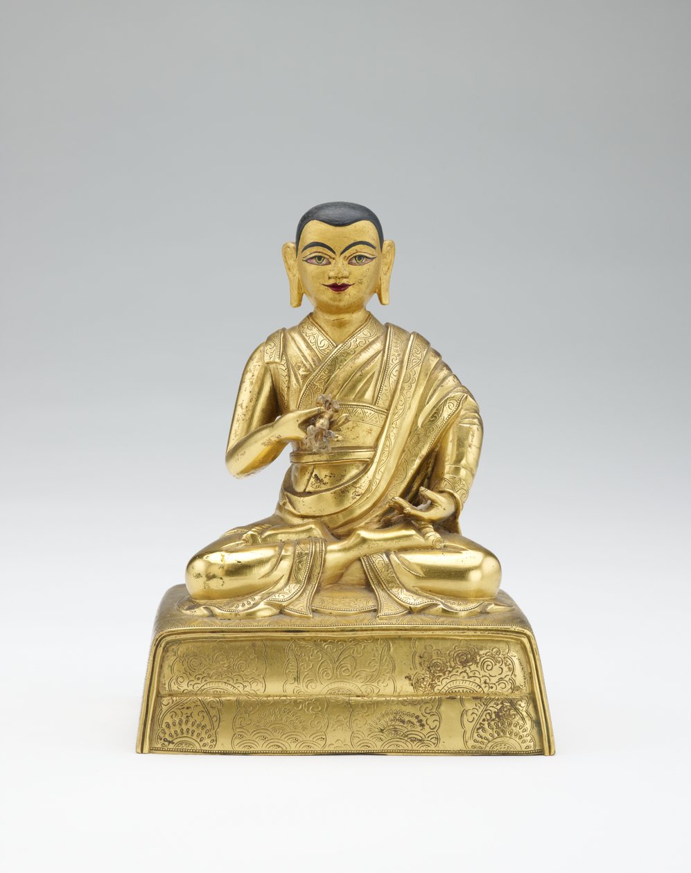Dwunasty Dalajlama, Trinlay Gyatso, z częściowej grupy lamów i nauczycieli, połowa XIX wieku autorstwa Mongolian School