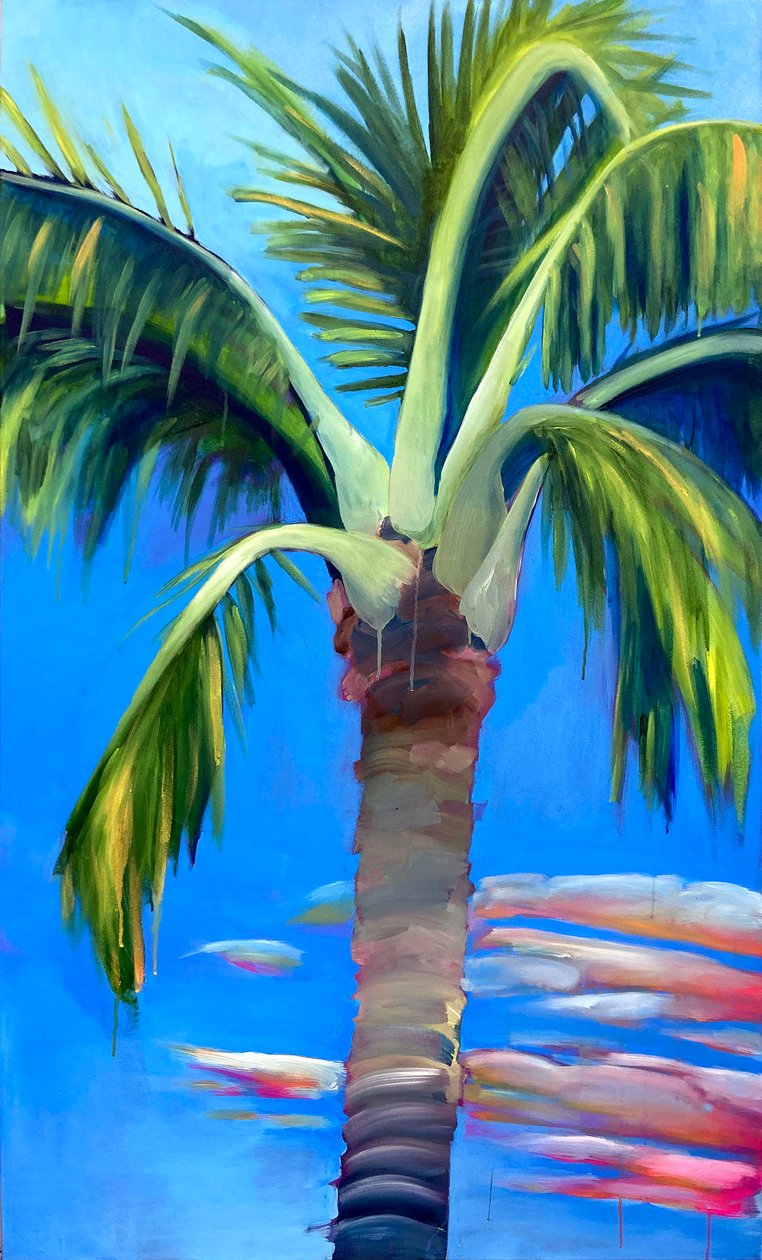 Like Wind Through My Palm, 2022 (akryl i flasz na płótnie) autorstwa Monica Perez Vega