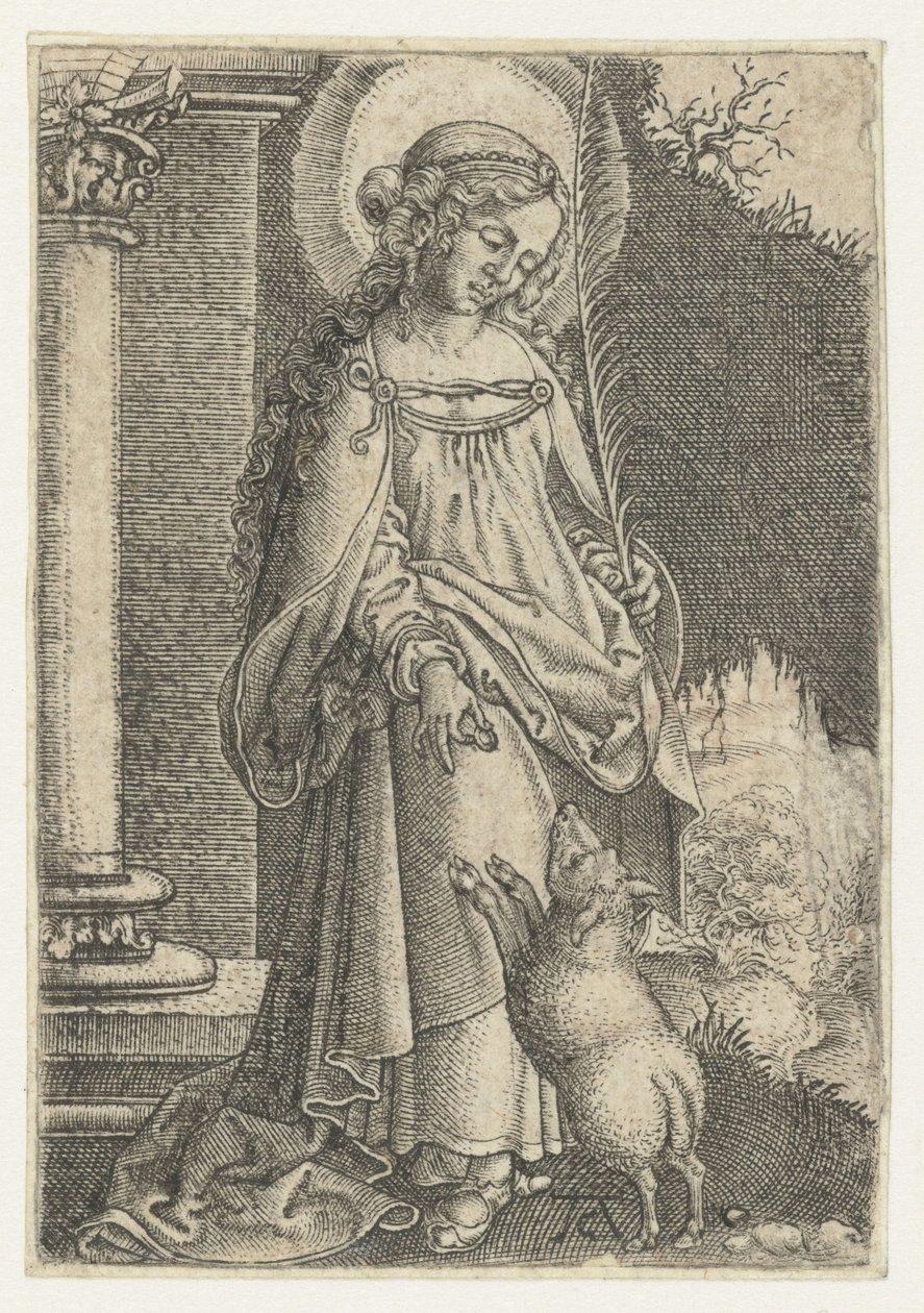Św. Agnieszka autorstwa Monogrammist AC