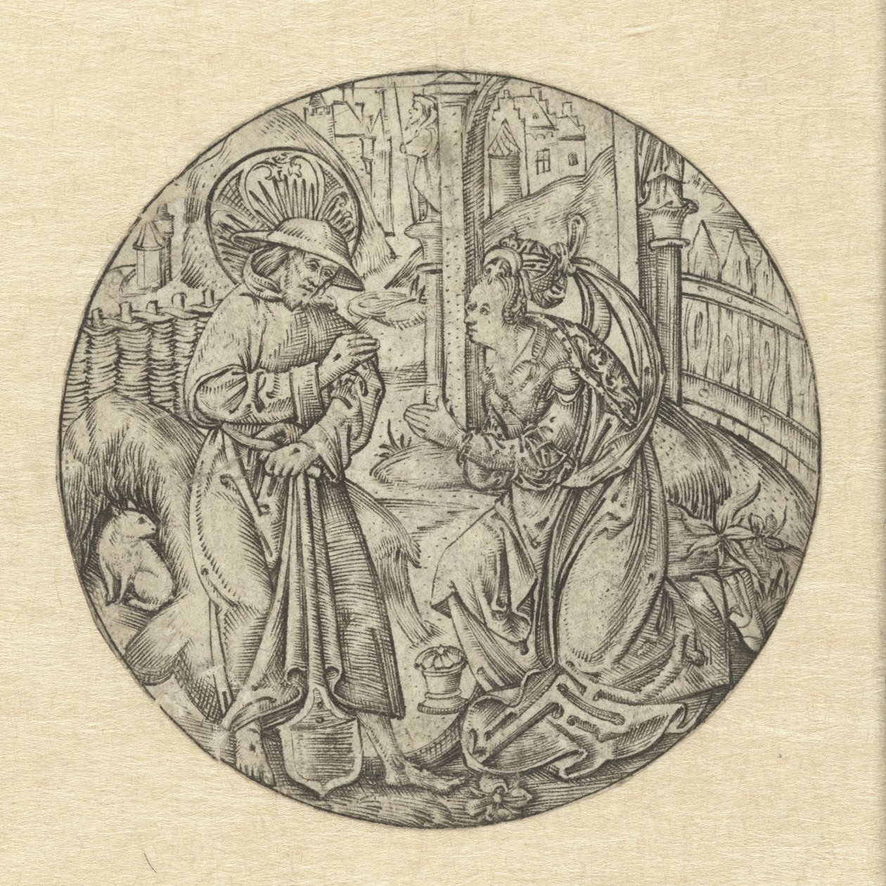 Chrystus ukazuje się Marii Magdalenie Noli me tangere autorstwa Monogrammist S