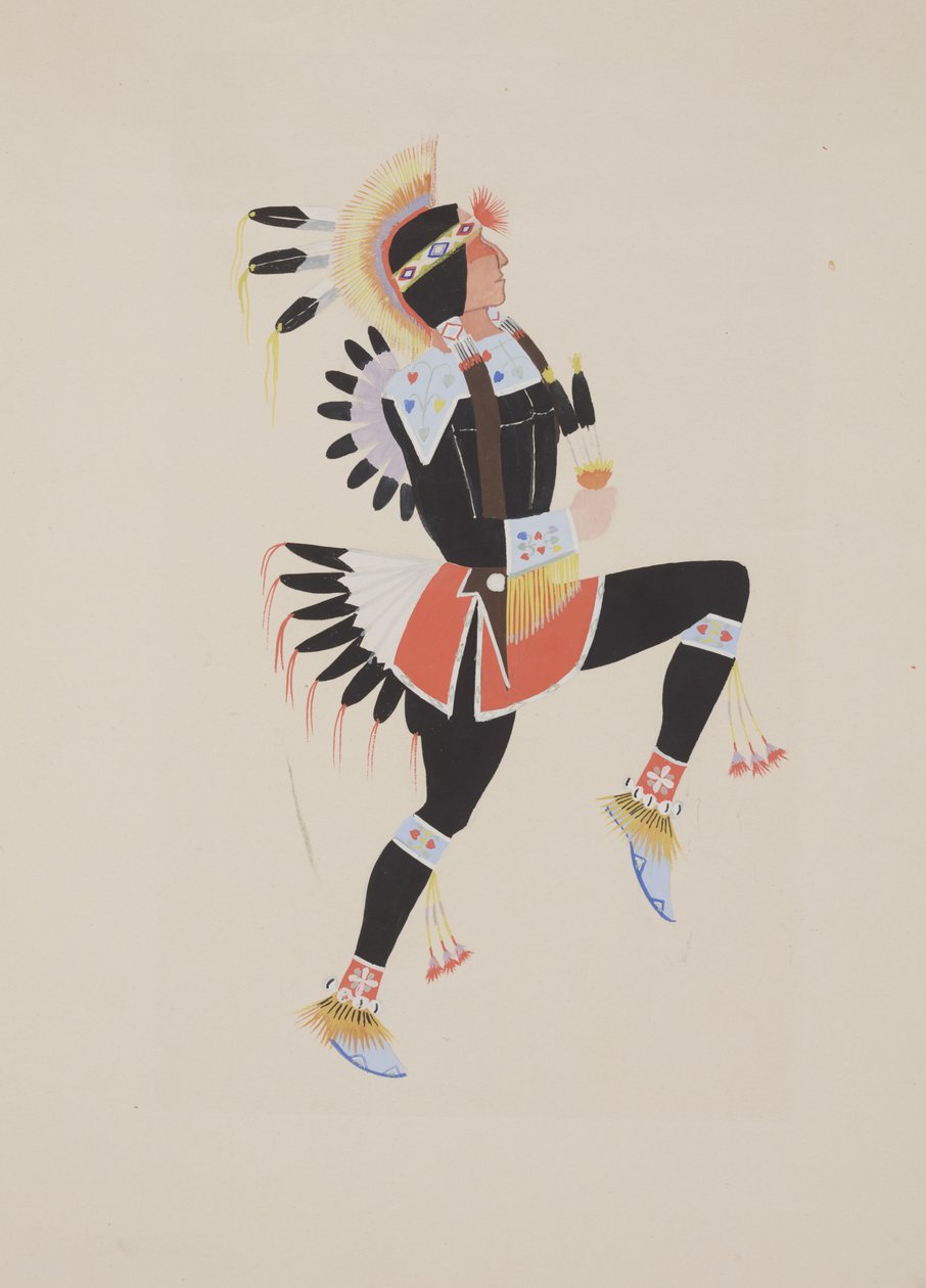 Panel #1, c.1934 (akwarela) autorstwa Monroe Tsatoke