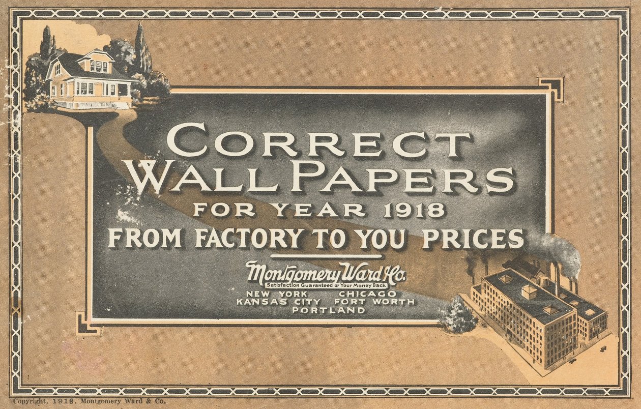 Prawidłowe tapety na rok 1918 autorstwa Montgomery Ward and Co.