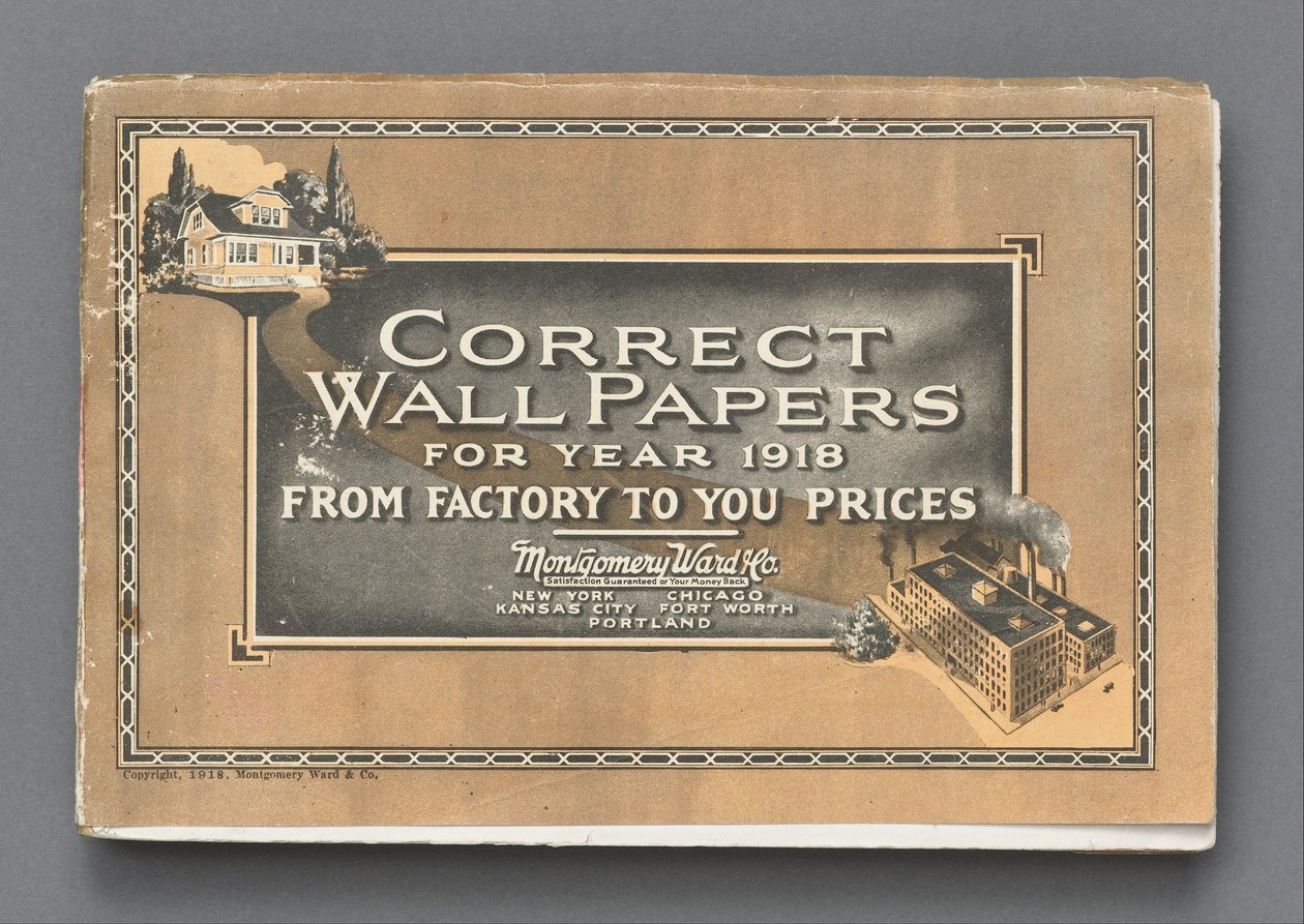 Prawidłowe tapety na rok 1918 autorstwa Montgomery Ward and Co.