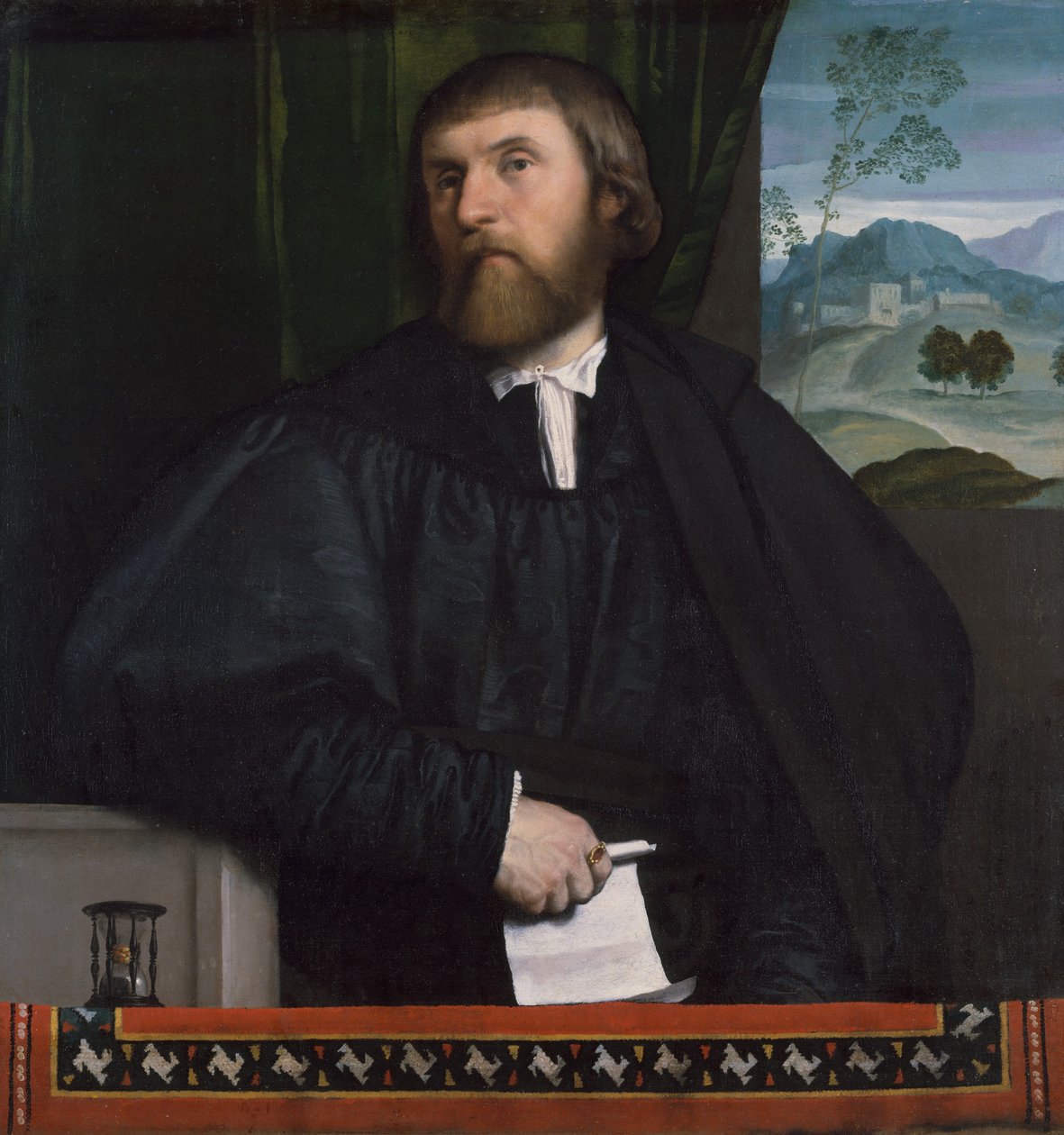 Portret mężczyzny, ca. 1520-25. autorstwa Moretto da Brescia