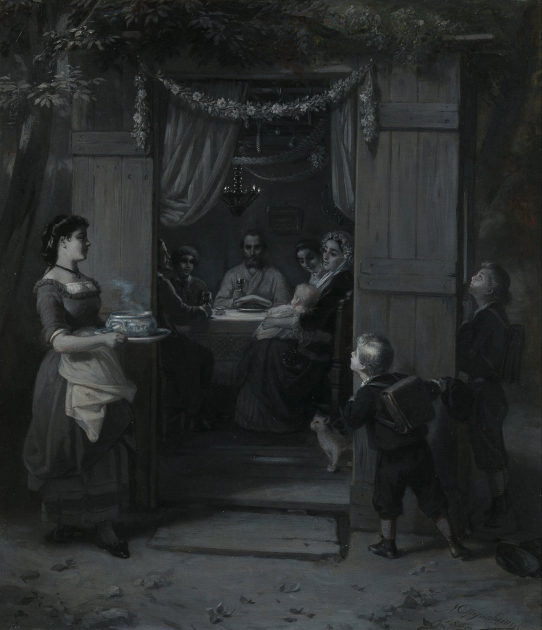 Sukkot (Święto Namiotów) (Święto Namiotów) autorstwa Moritz Daniel Oppenheim