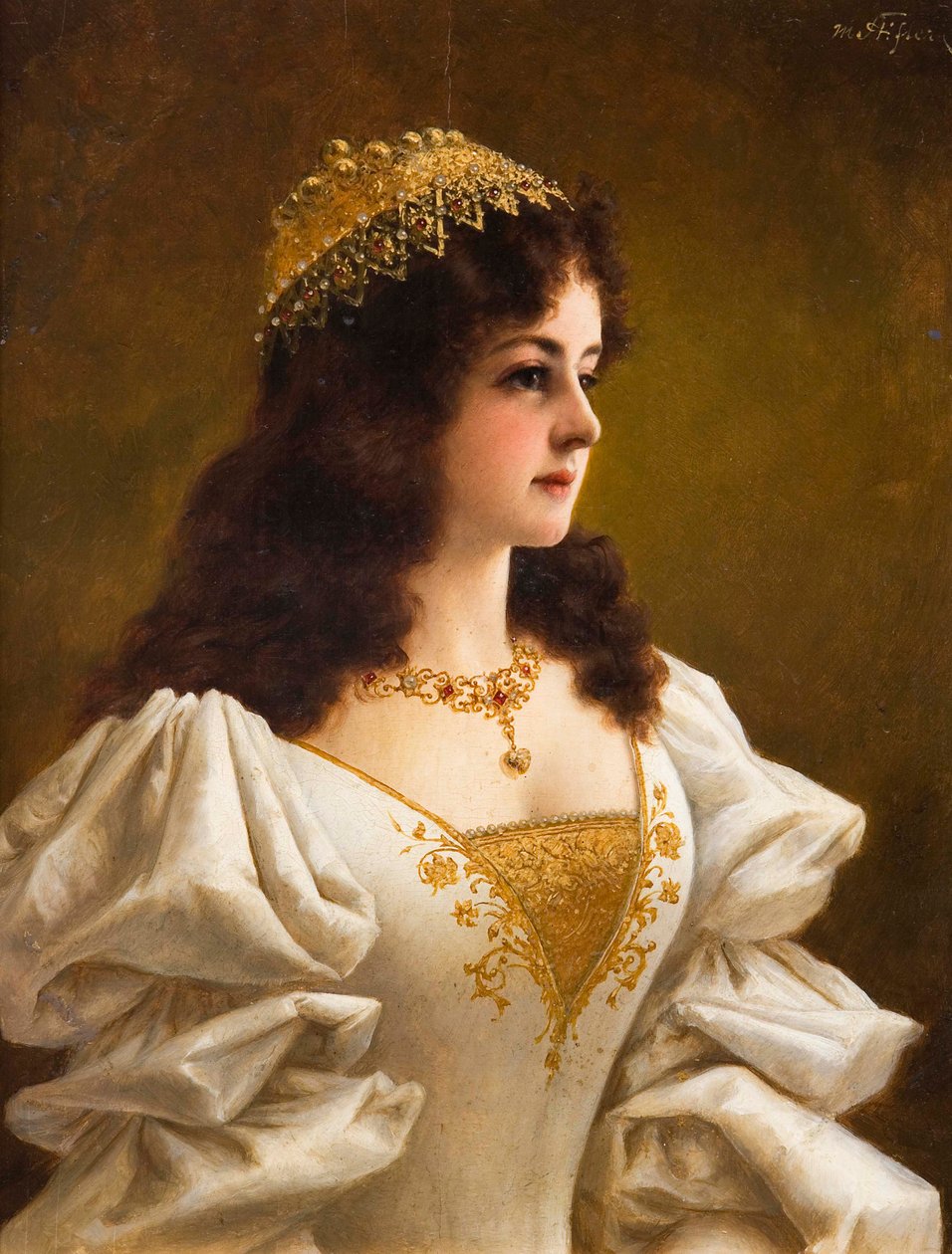 Orientalny portret dziewczynki. autorstwa Moritz Stifter