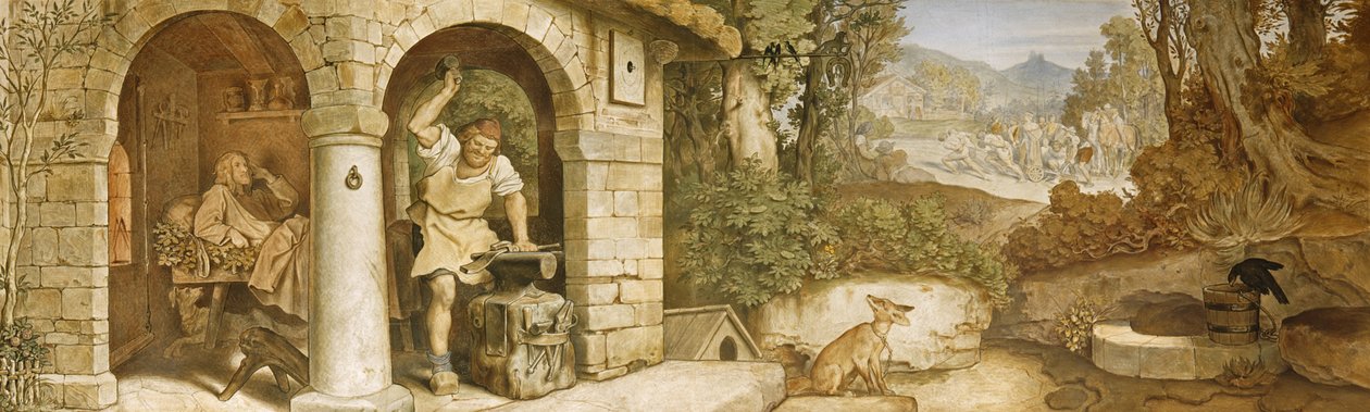 Kowal z Ruhla, c.1854-55 (patrz także 311142) autorstwa Moritz Ludwig von Schwind