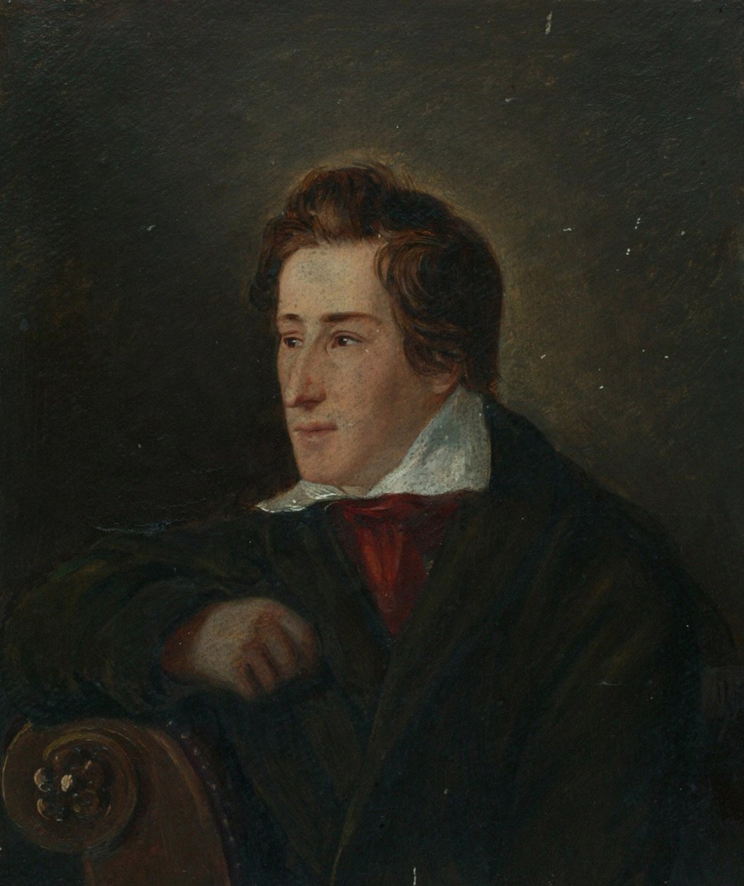 Portret poety Heinricha Heinego 1797-1856 autorstwa Moritz Daniel Oppenheim