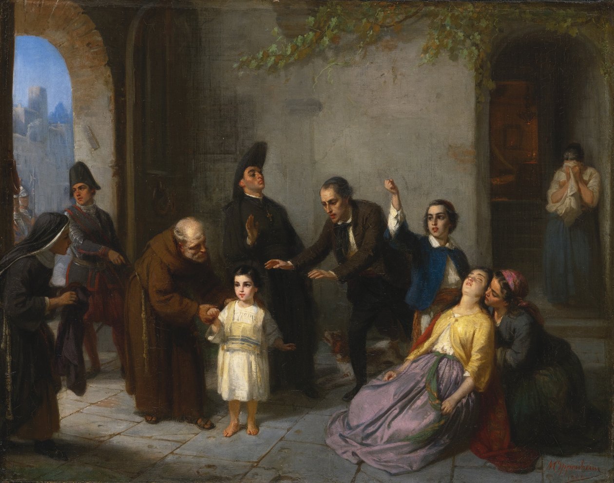 Porwanie Edgardo Mortary, 1862 autorstwa Moritz Daniel Oppenheim