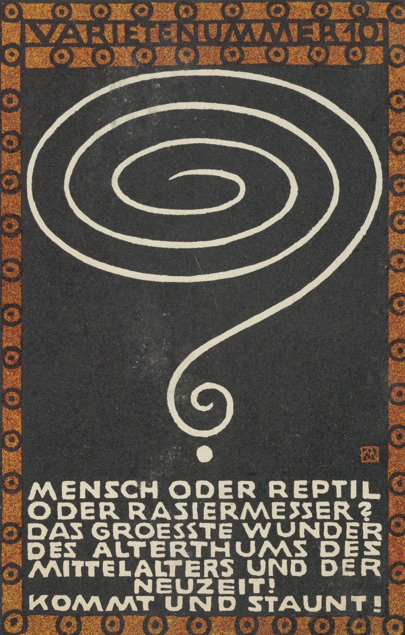 Akt 10: Człowiek albo gad albo brzytwa. Akt 10: Człowiek albo gad albo brzytwa..., 1907. autorstwa Moritz Jung
