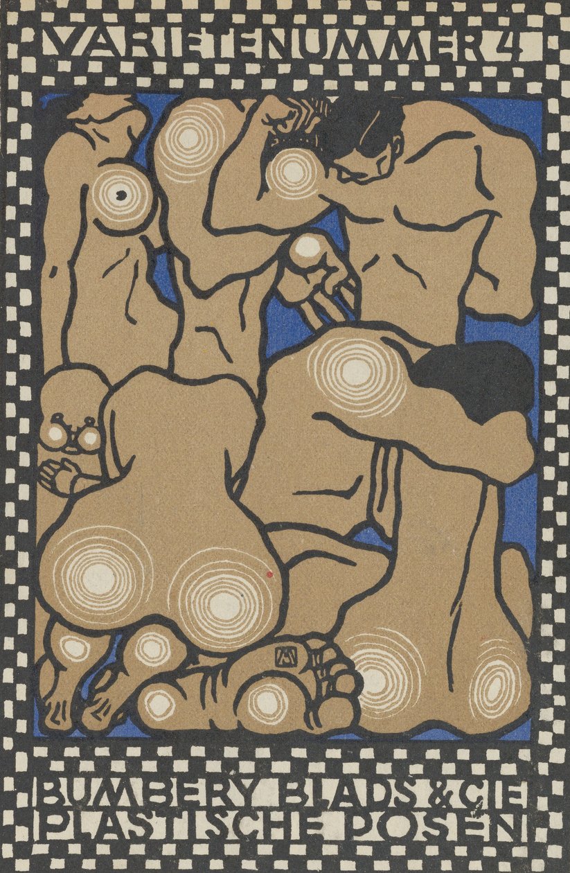 Vaudeville Act 4: Bembury Blade & Cie, plastikowe pozycje Varieténummer 4: Bembury Blade & Cie..., 1907. autorstwa Moritz Jung