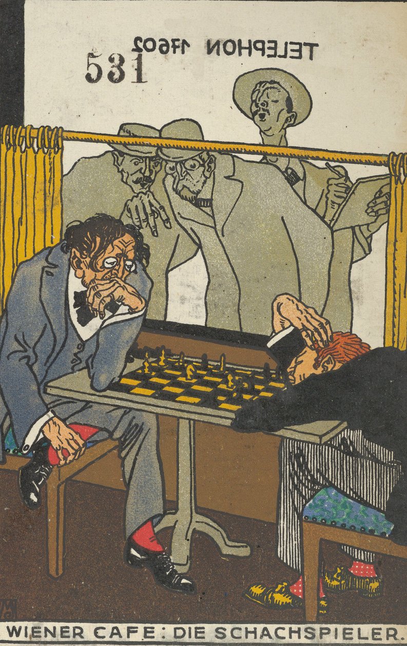 Kawiarnia Wiedeńska: Szachiści Kawiarnia Wiedeńska: Szachiści, 1911. autorstwa Moritz Jung