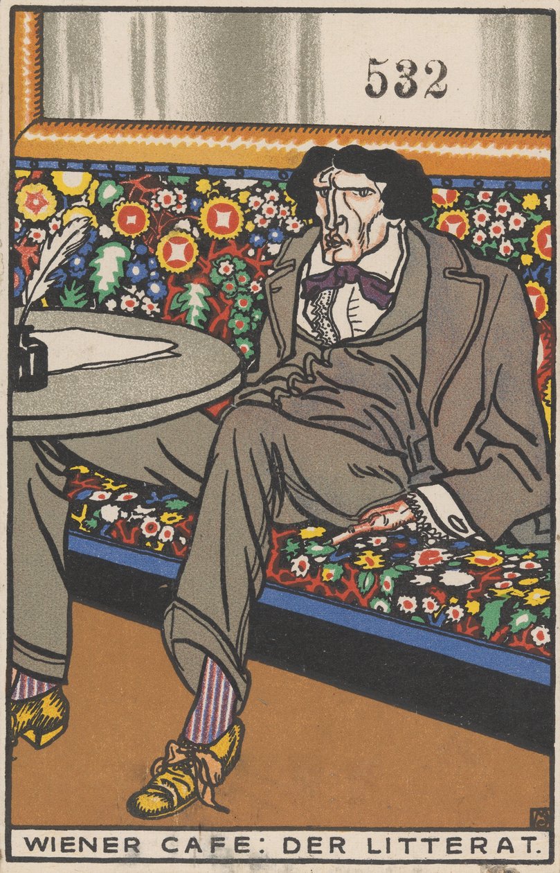 Kawiarnia Wiedeńska: Literatów Kawiarnia Wiedeńska: Der Litterat, 1911. autorstwa Moritz Jung