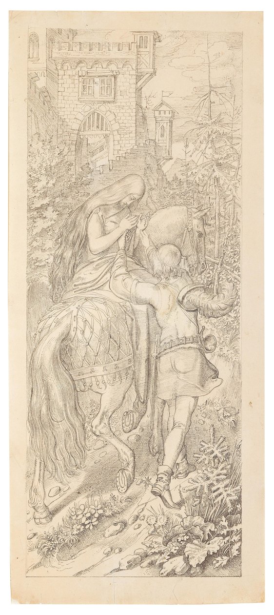 Scena z bajki Siedem kruków i ich wierna siostra, 1830-1831. autorstwa Moritz Ludwig von Schwind