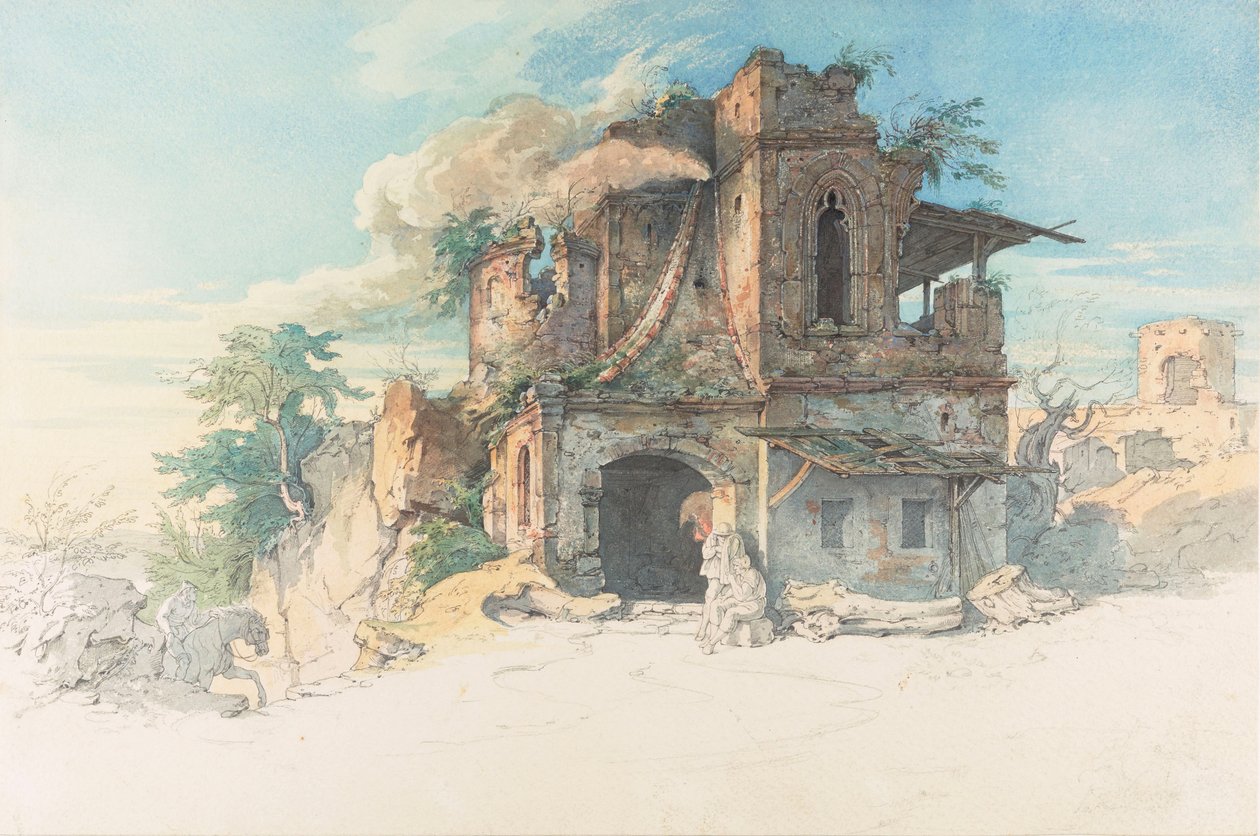 Ilustracja do ballady Der Gang nach dem Eisenhammer Friedricha Schillera. autorstwa Moritz Ludwig von Schwind