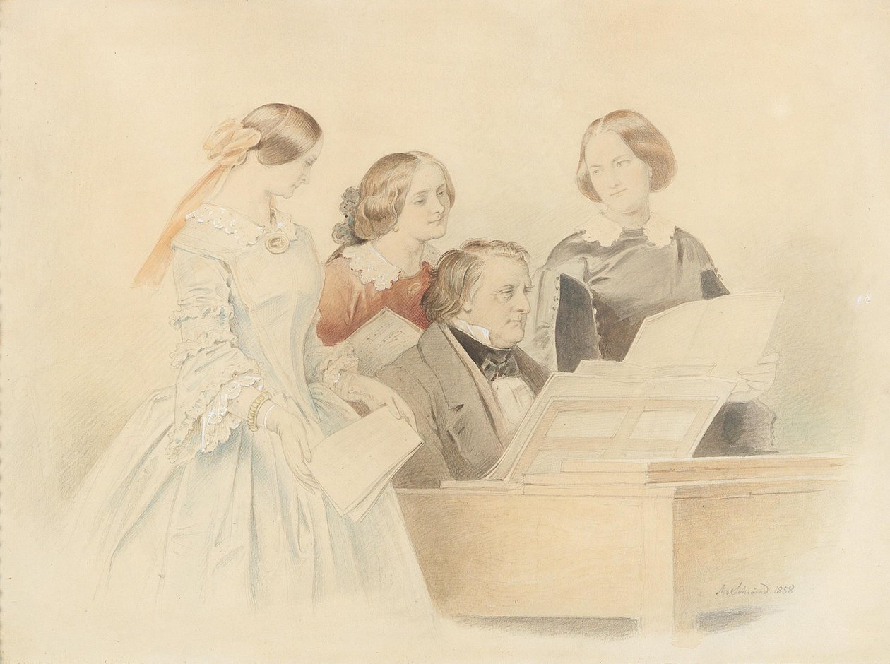 Próba z Franzem Lachnerem, 1858. autorstwa Moritz Ludwig von Schwind