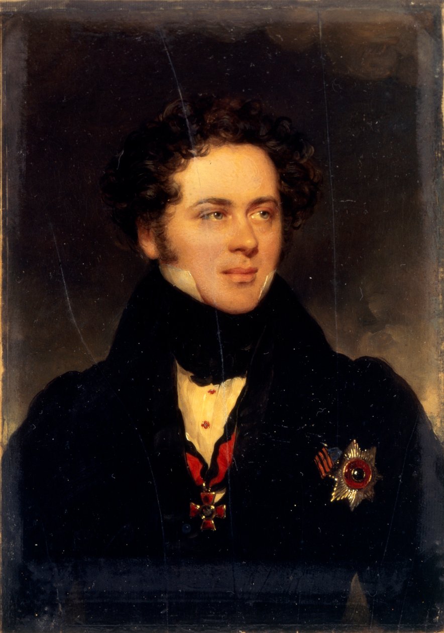 Portret hrabiego Aleksieja Aleksiejewicza Perowskiego 1787-1837, pisarz Antony Pogorelsky, 1827 autorstwa Moritz Michael Daffinger