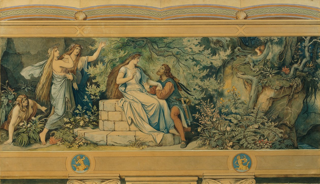 Piękna Meluzyna: II Przy leśnej fontannie autorstwa Moritz Ludwig von Schwind