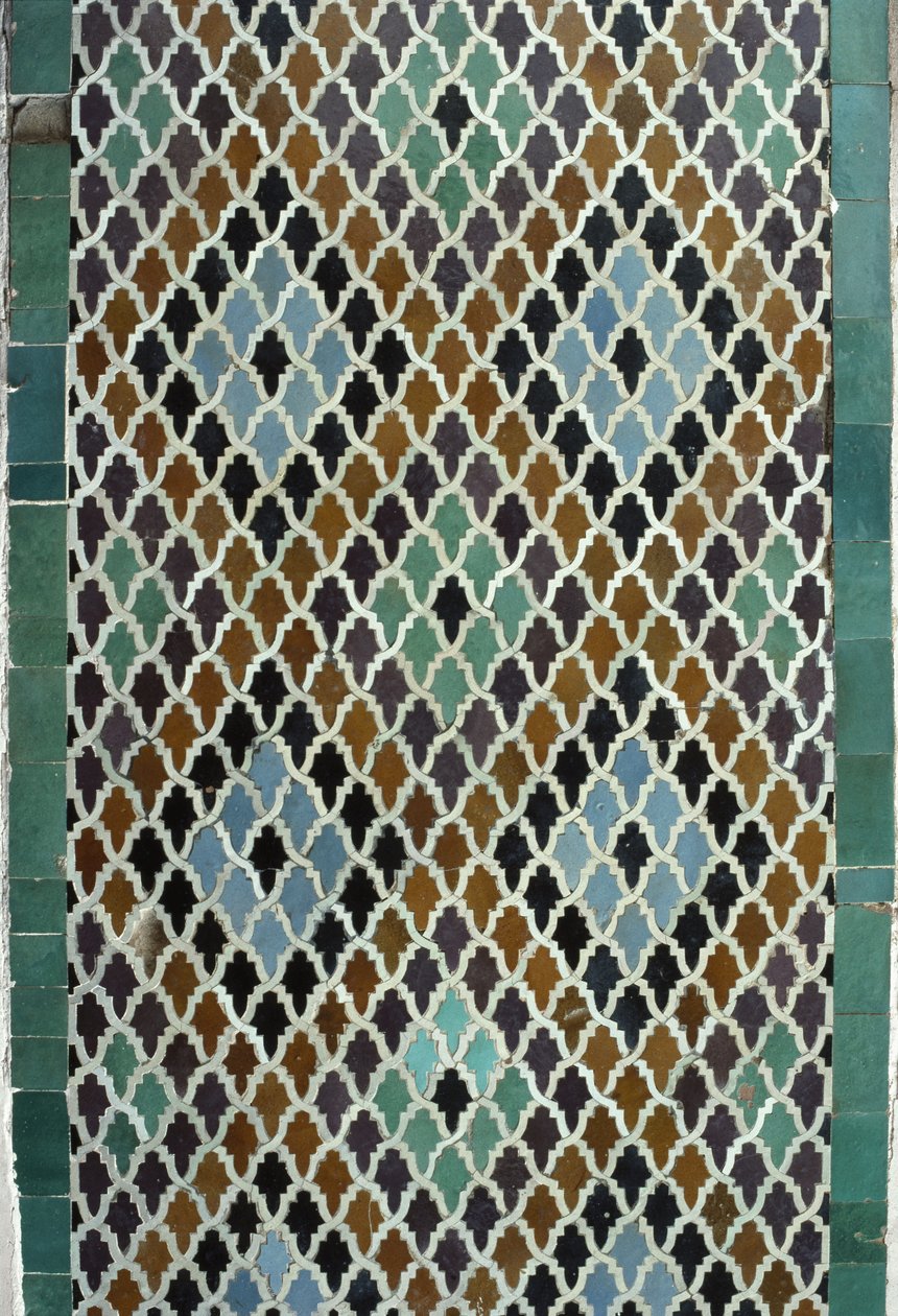 Bou Inania Madrasa, zellij tilework, c14 (ceramika) autorstwa Moroccan School