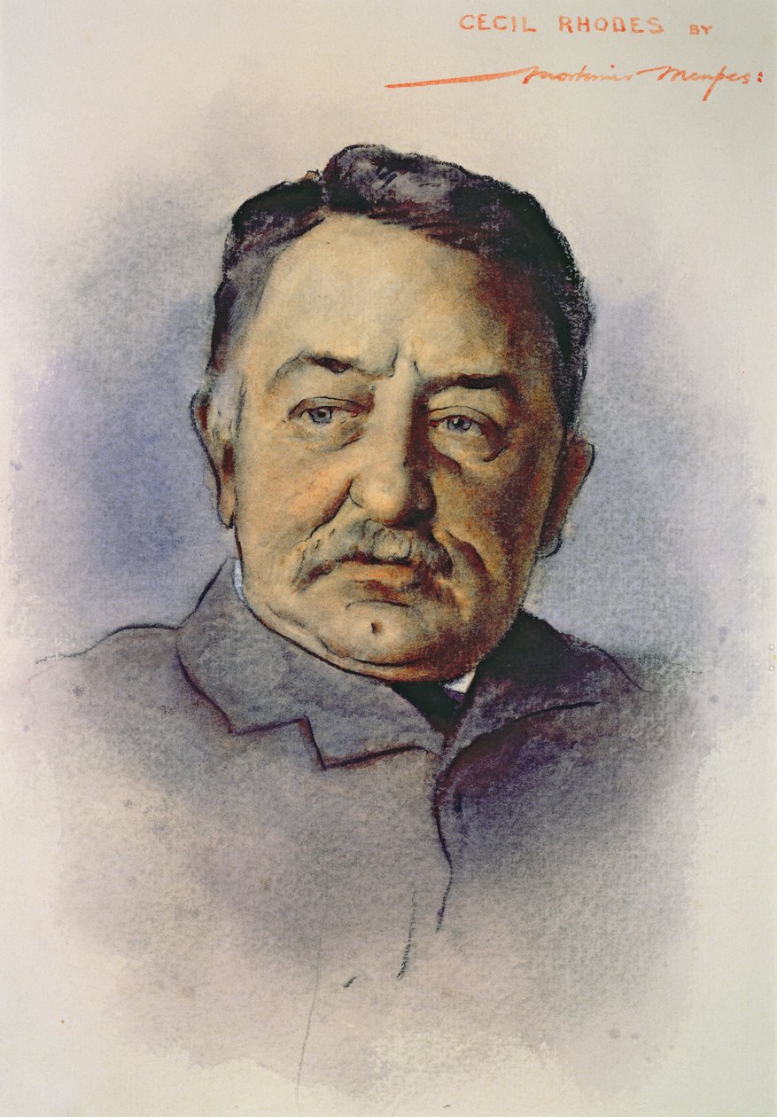 Portret Cecila Rhodesa (1853-1902) (wc na papierze) autorstwa Mortimer Ludington Menpes