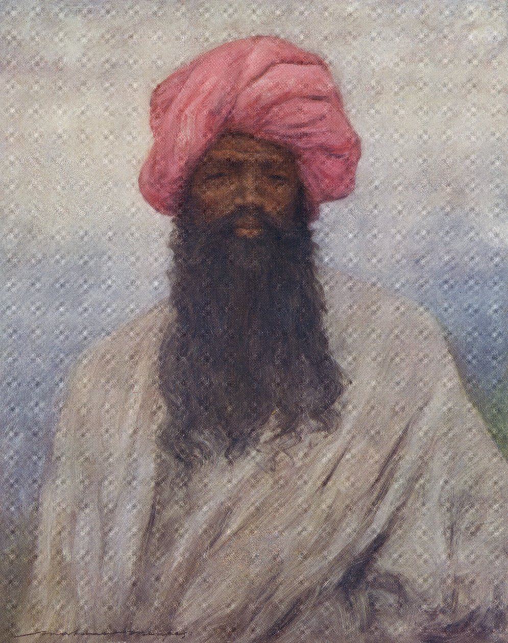 Portret mężczyzny z Baluchi - początek XX wieku autorstwa Mortimer Ludington Menpes