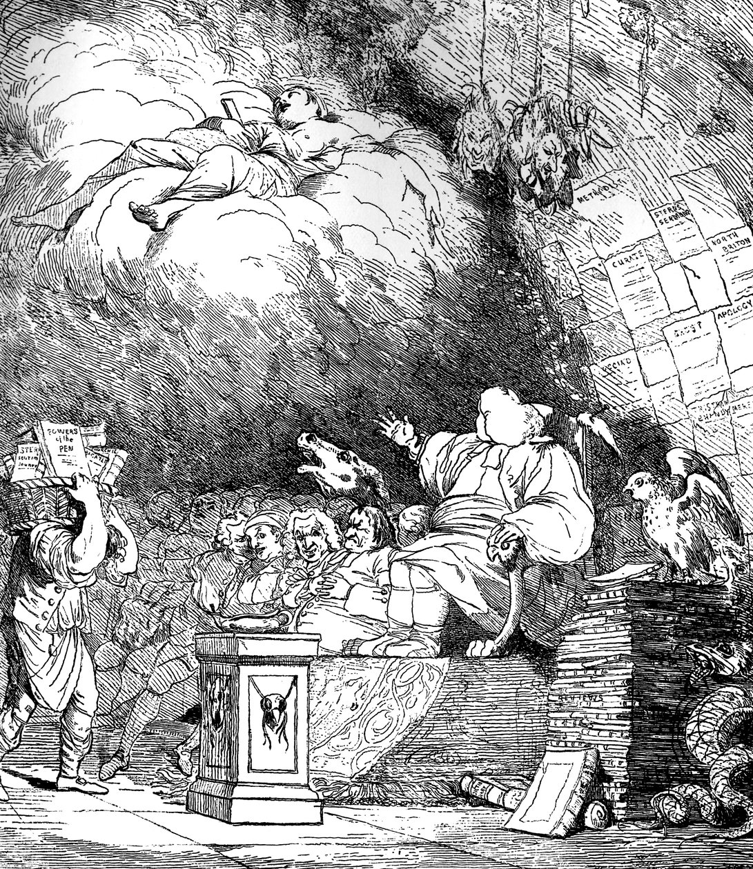 „Jaskinia Recenzenta”, 1765. autorstwa Mortimer