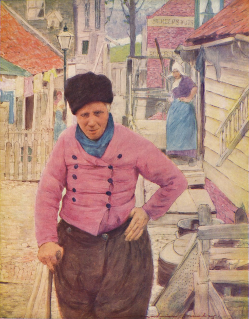 „Holenderski rybak”, 1903 autorstwa Mortimer L Menpes