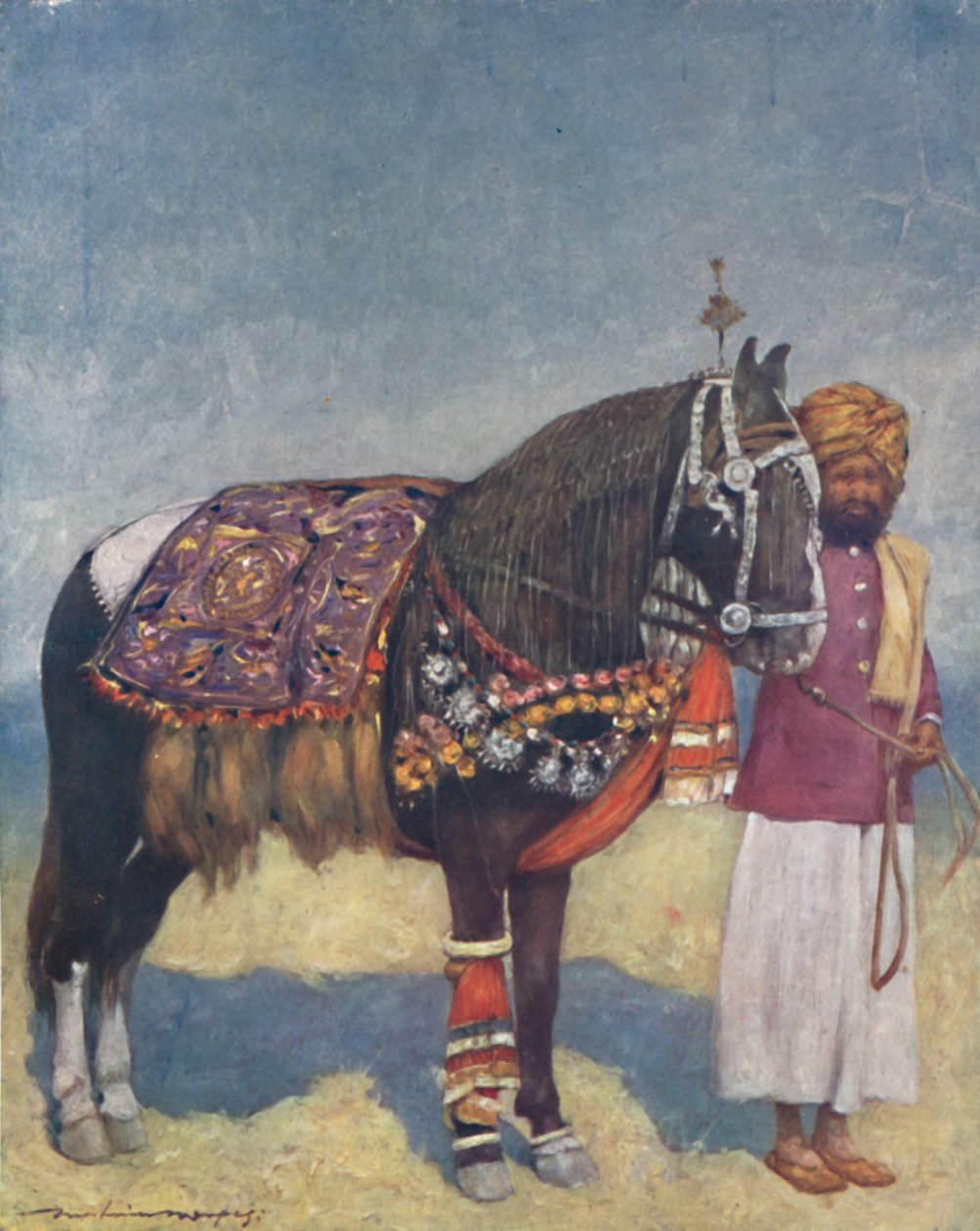 „Koń z Jodhpur”, 1903 autorstwa Mortimer L Menpes