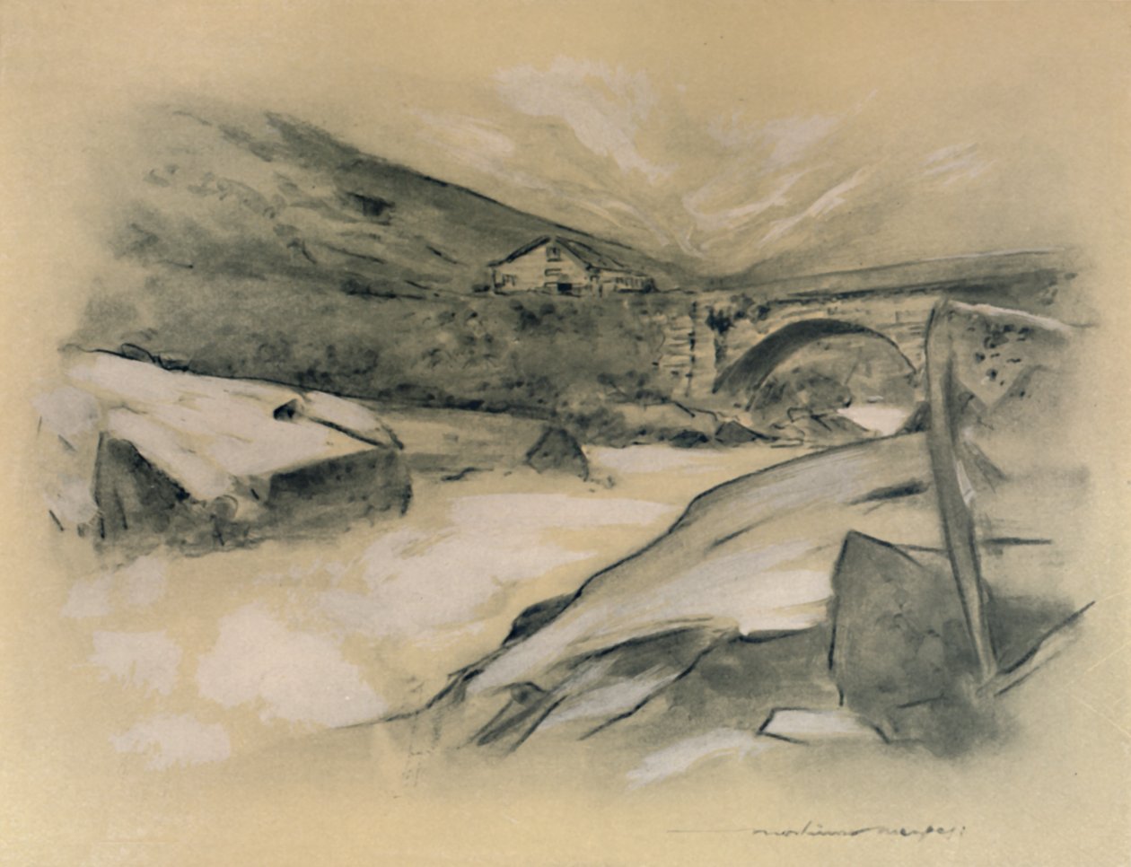 „Górski potok”, 1903 autorstwa Mortimer L Menpes