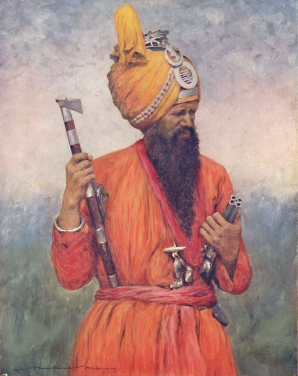 Retainer z Jind, 1903 autorstwa Mortimer L Menpes