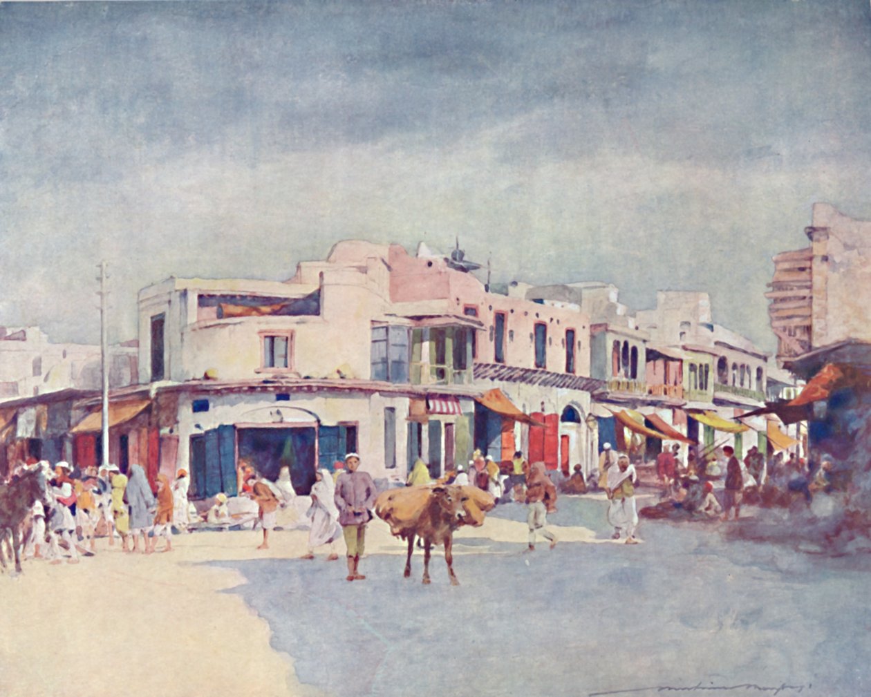 „Scena uliczna”, 1903 autorstwa Mortimer L Menpes