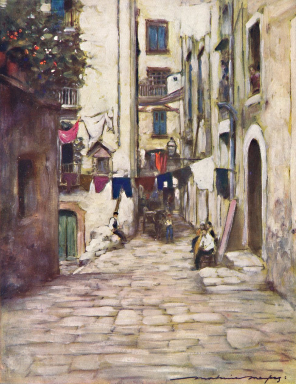 Ulica w Neapolu, 1903 autorstwa Mortimer L Menpes