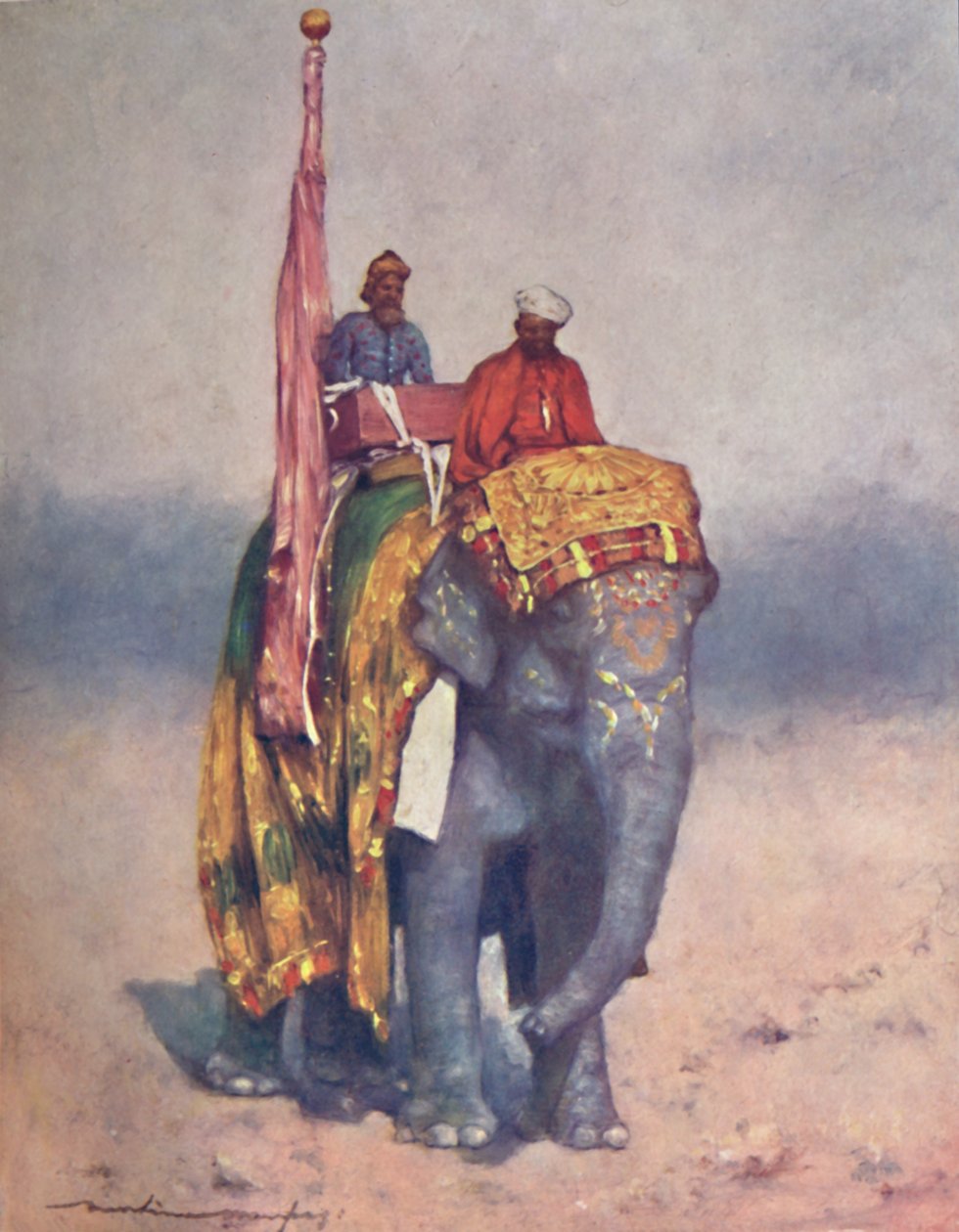 „Słoń z piaszczystych pustkowi Rajputany”, 1903 autorstwa Mortimer L Menpes
