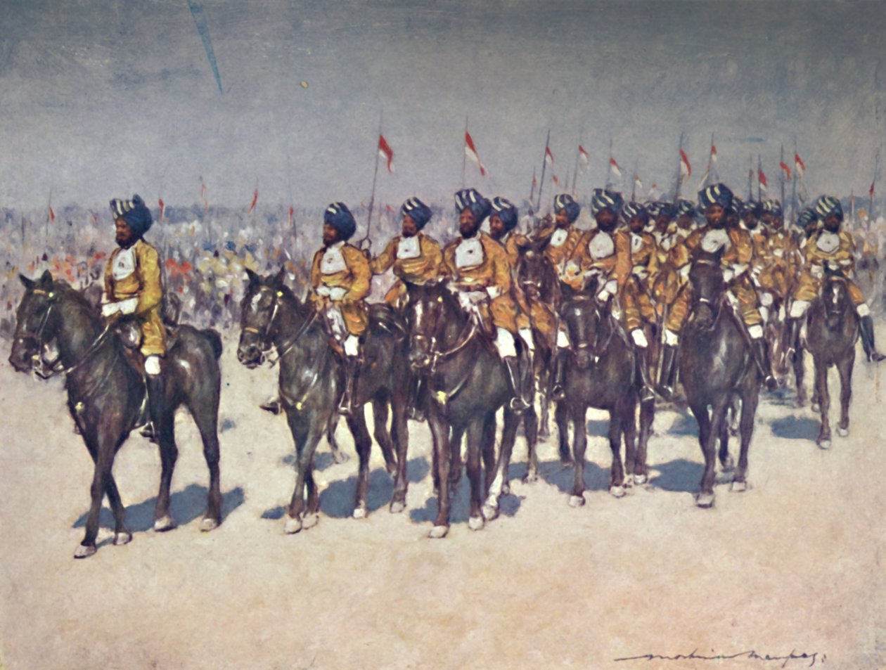 „Ochrona Bombaju”, 1903 autorstwa Mortimer L Menpes