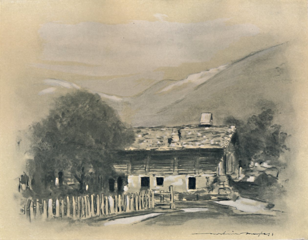 „Chata w pobliżu Lucene”, 1903 autorstwa Mortimer L Menpes