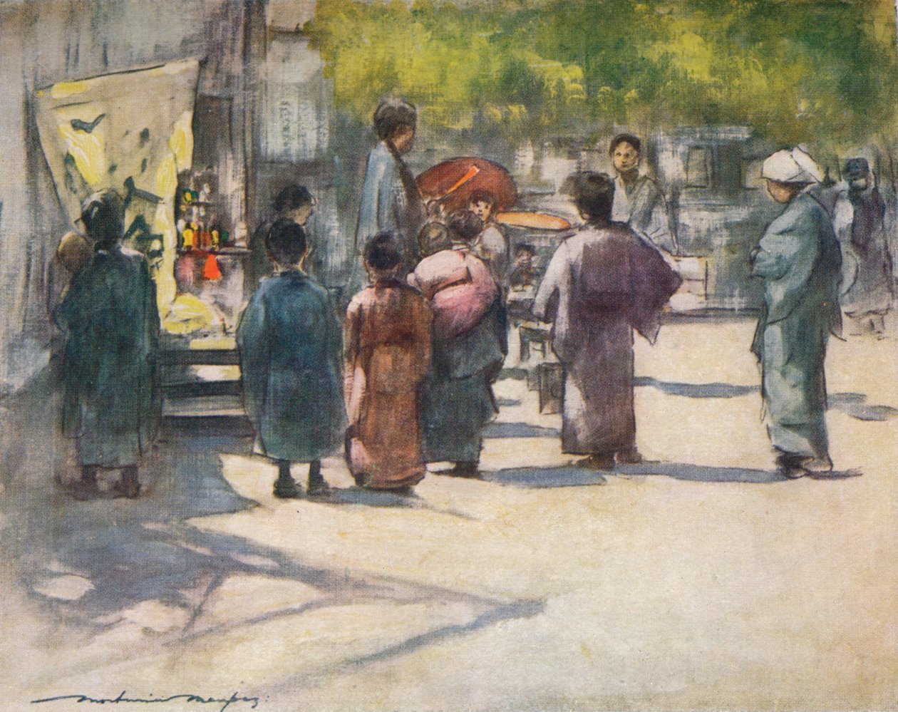 Przed straganem, c1887, 1901 autorstwa Mortimer L Menpes