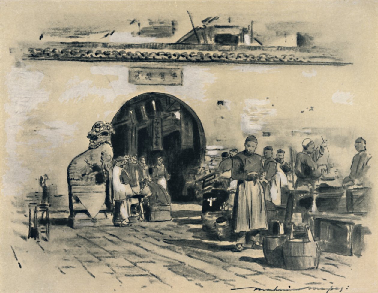 „W mieście Szanghaj”, 1903 autorstwa Mortimer L Menpes