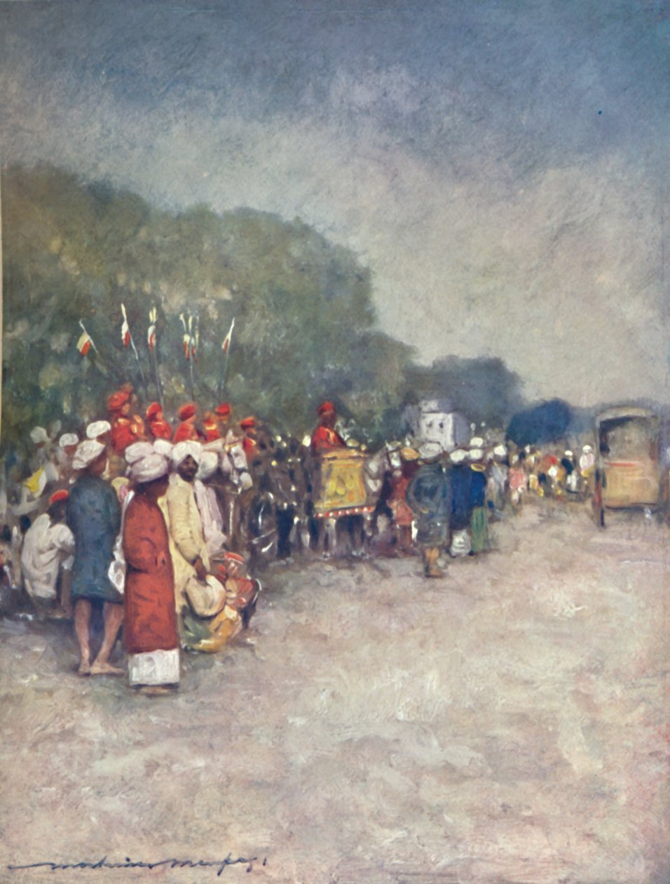 „Na drodze Alipur”, 1903 autorstwa Mortimer L Menpes