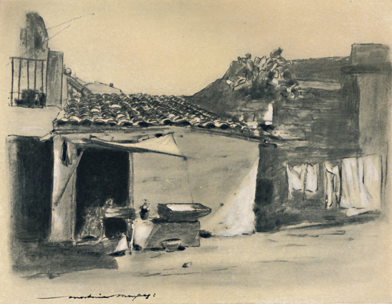 „Na obrzeżach Palermo”, 1903 autorstwa Mortimer L Menpes