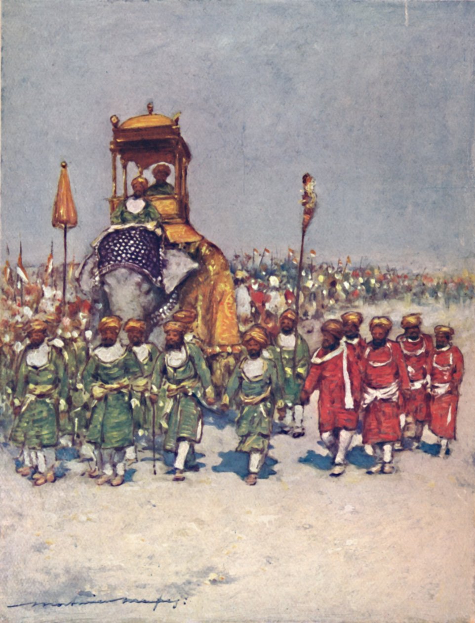„Jedna z najbardziej malowniczych grup w procesji zakonników”, 1903 autorstwa Mortimer L Menpes