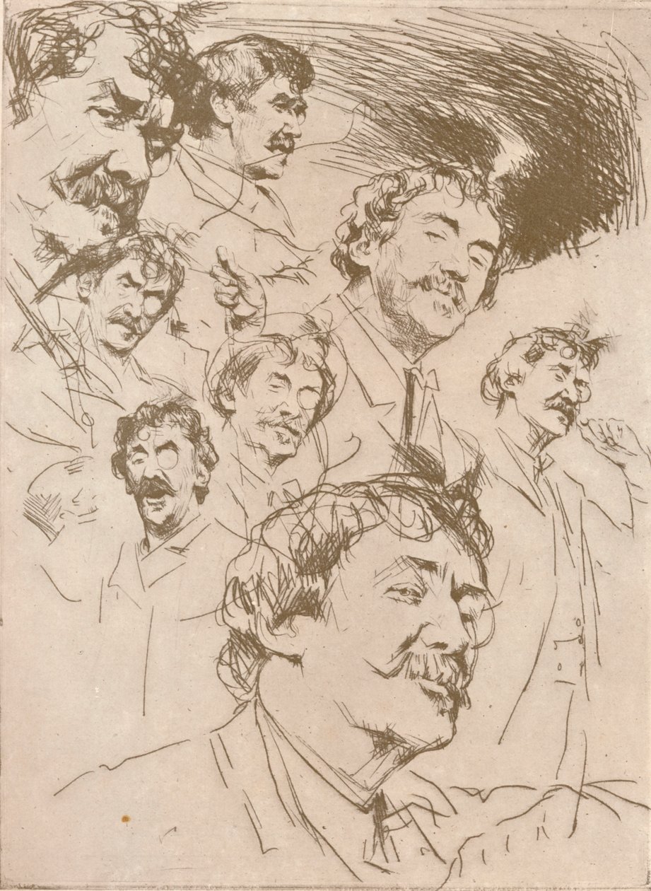 "Studium portretowe", ok. 1880, 1904 r autorstwa Mortimer L Menpes