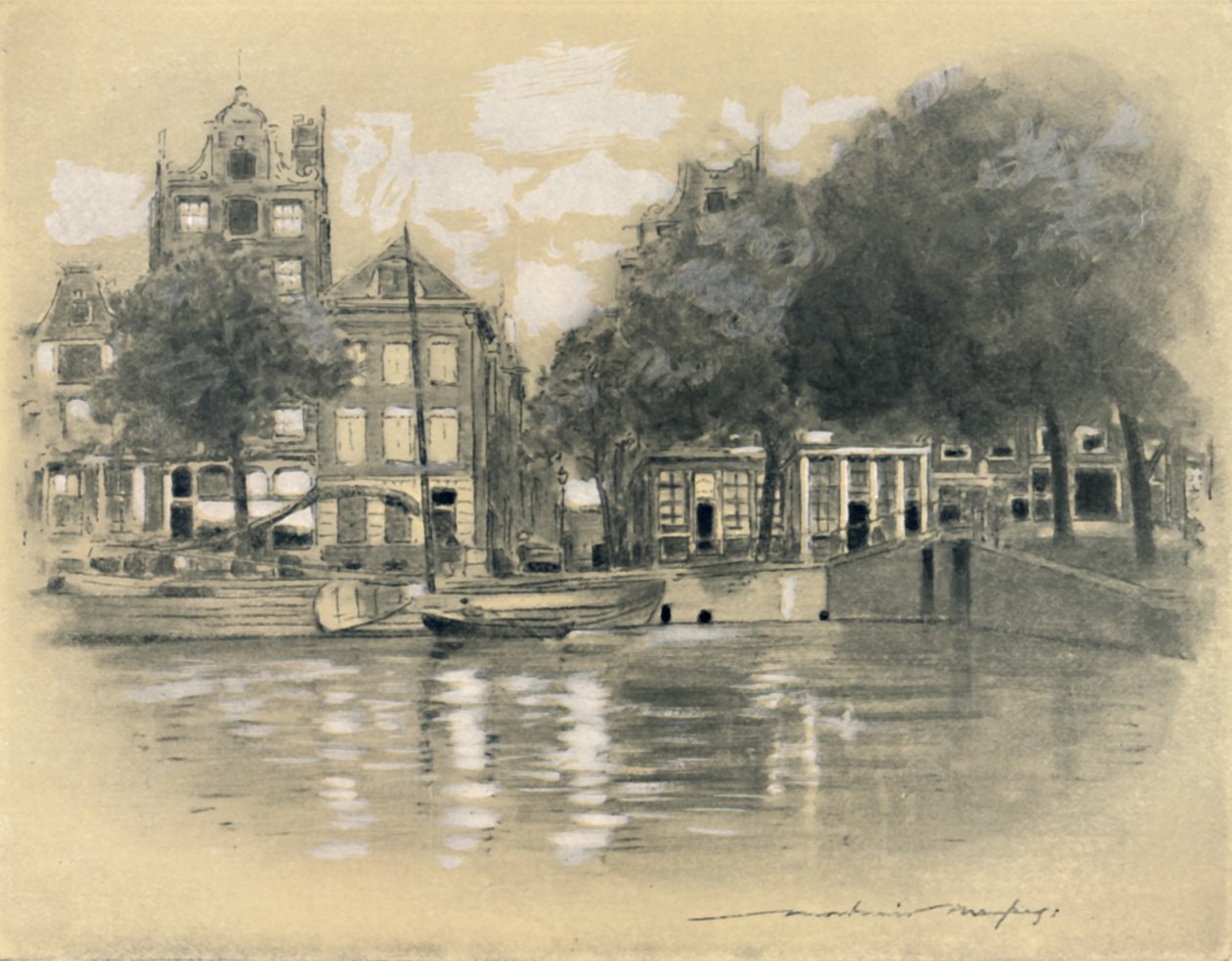 „Rotterdam”, 1903 autorstwa Mortimer L Menpes