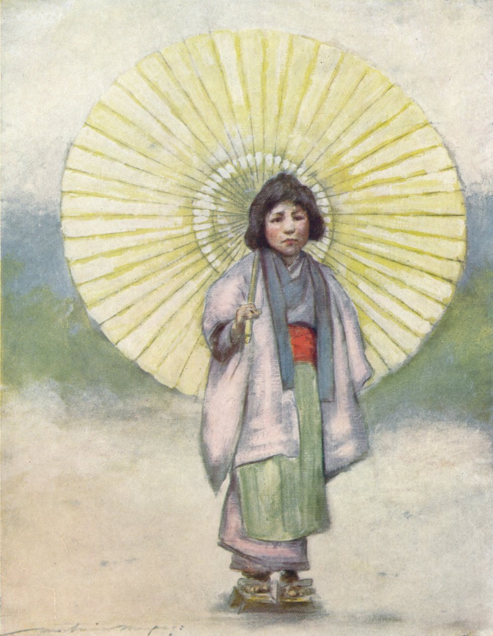 „Dziecko i parasol”, c1887, 1901 autorstwa Mortimer L Menpes