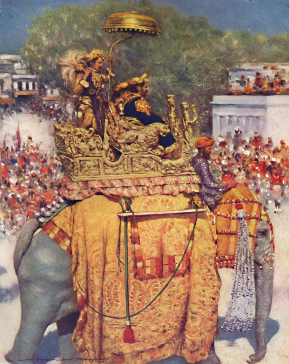 Wejście państwowe: Zasłużony Maharadża, 1903 autorstwa Mortimer L Menpes