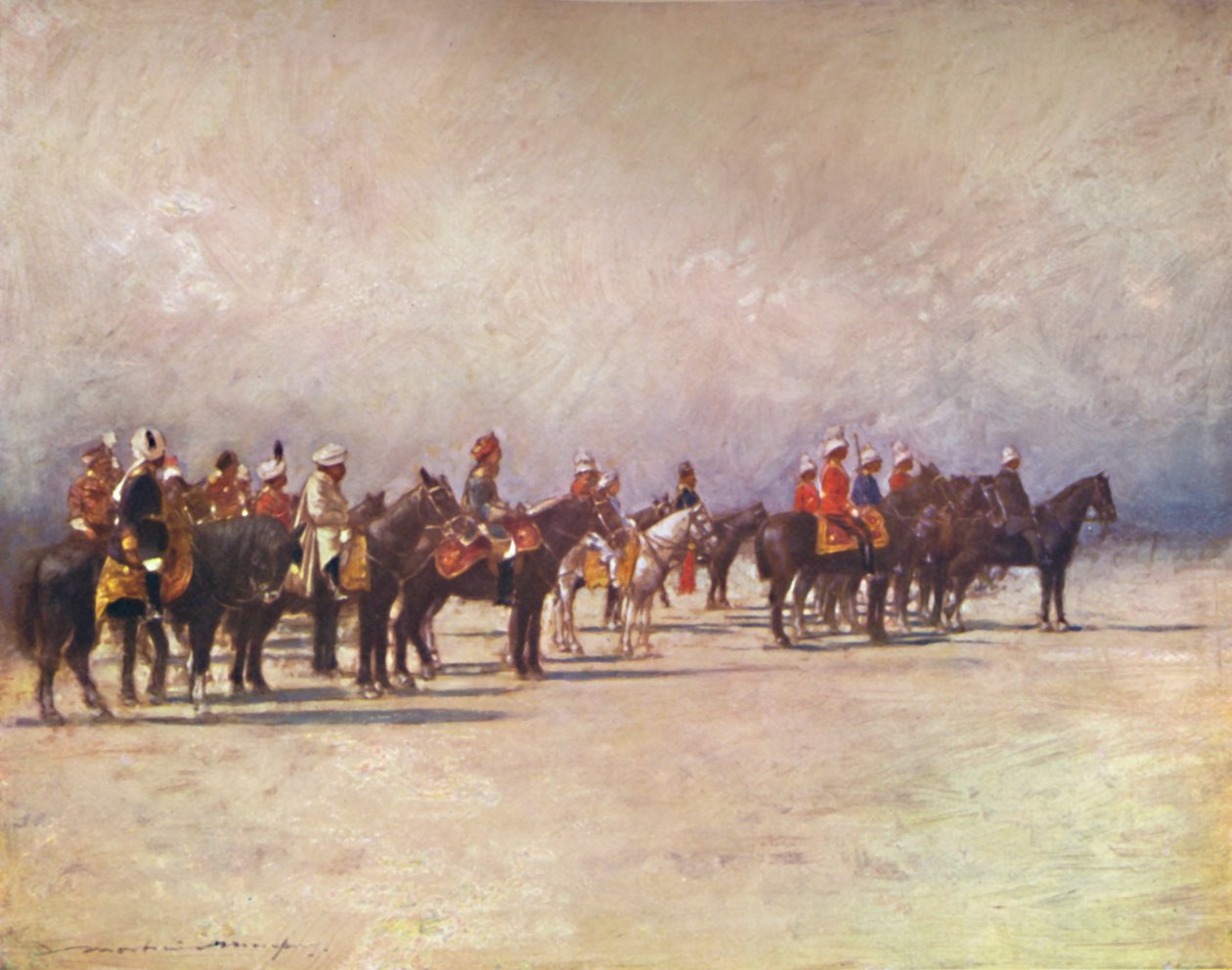 „Wicekról przeglądający oddziały”, 1903 autorstwa Mortimer L Menpes