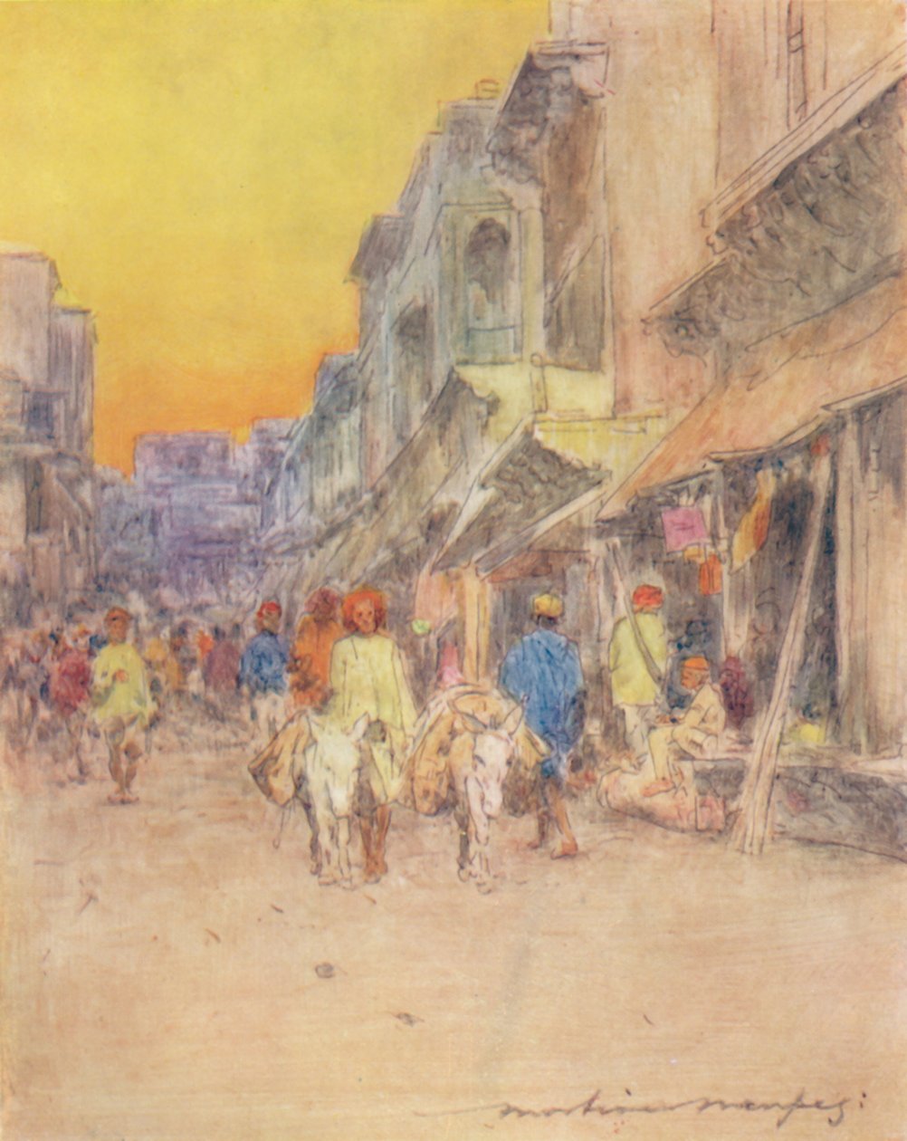 Cicha ulica, 1905 autorstwa Mortimer Ludington Menpes