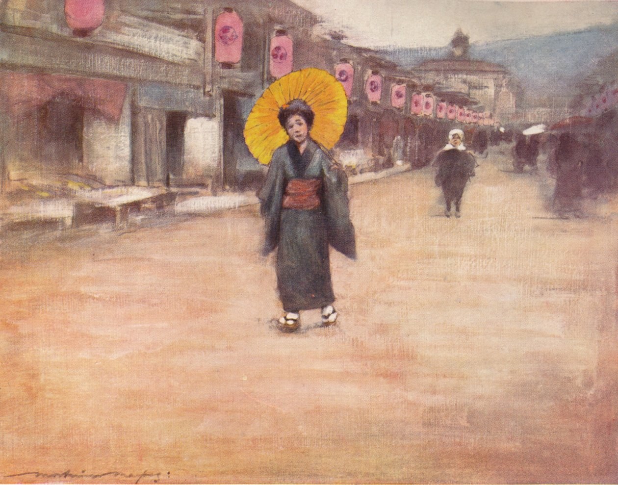 Ulica w Kioto, ok. 1887, 1901 autorstwa Mortimer Ludington Menpes