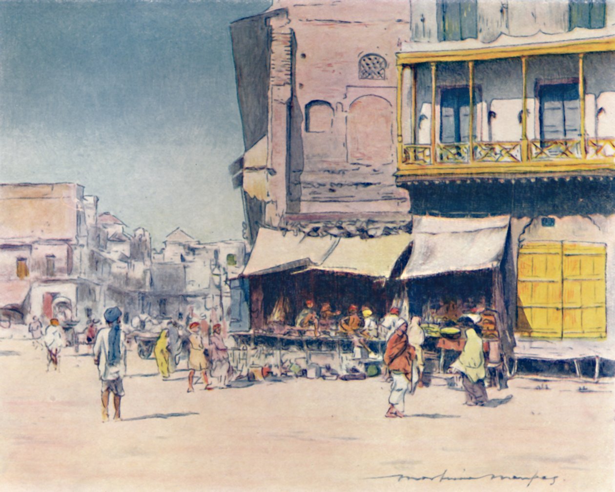 Sprzedawcy zboża, 1905 autorstwa Mortimer Ludington Menpes