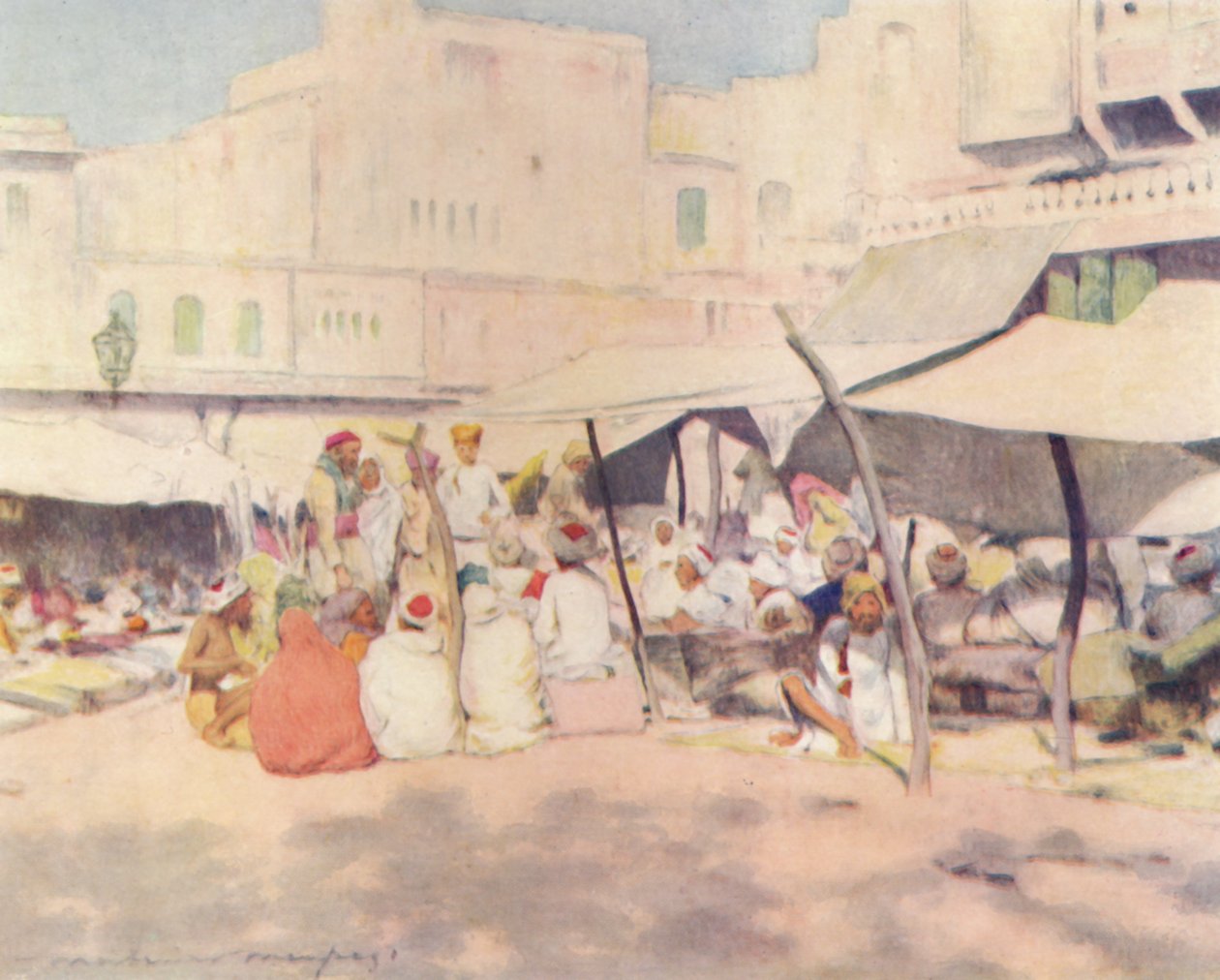 Na Rynku, Jeypore, 1905 autorstwa Mortimer Ludington Menpes